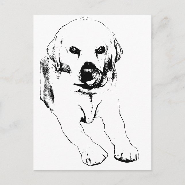 Snabb hälsning från en Labrador Vykort (Framsida)