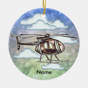 Snabb Helikopter Julgransprydnad Keramik