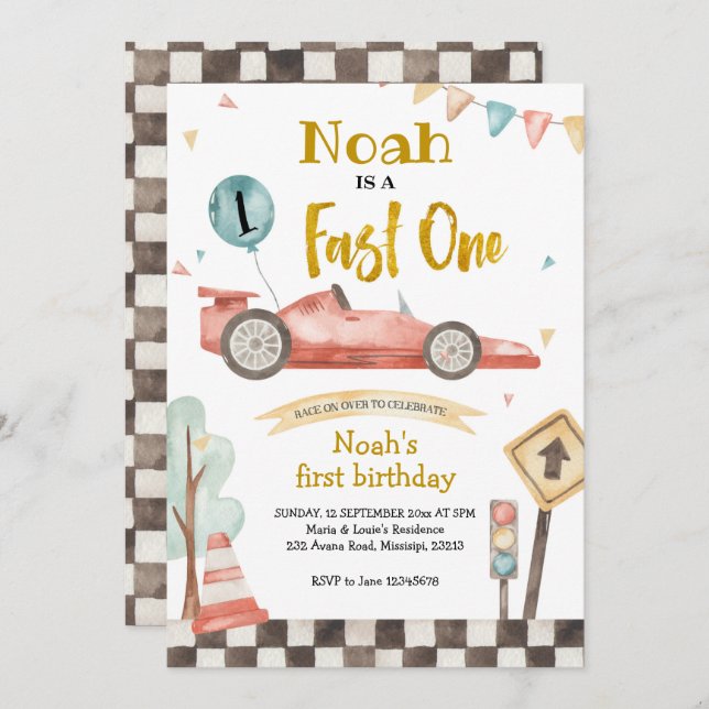 Snabb inbjudan till en Tävlas barndag (Fram/baksida)