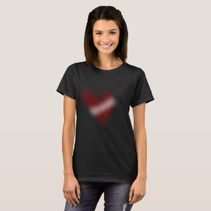 Snabb kärlek Dynamiskt rött hjärta Dam T-Shirt