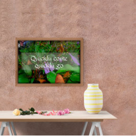 Snabb kom går snabbt att poster med storhet