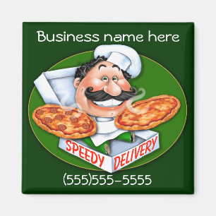 Snabb leverans pizza kock magnet