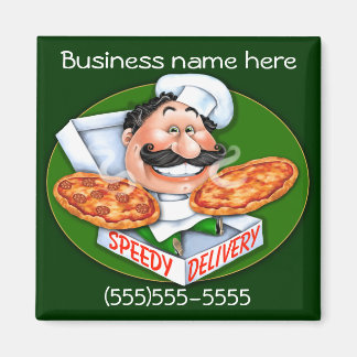 Snabb leverans pizza kock magnet