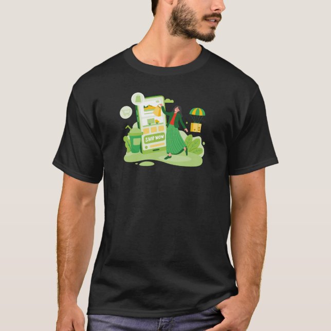 Snabb leverans t shirt (Framsida)