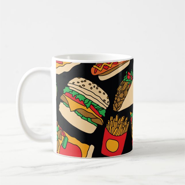 Snabb livsmedelsfiesta: Vintage Mönster isolering Kaffemugg (Vänster)
