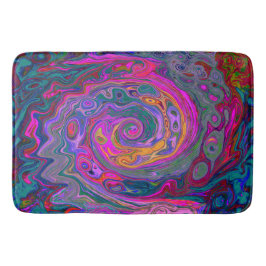 Snabb Magenta, Grönt och Orange för Abstrakt av Re Badrumsmatta