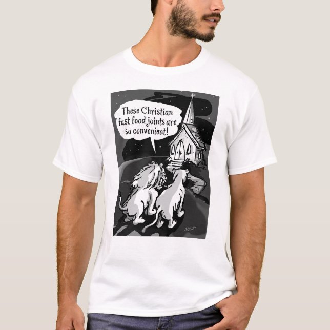 Snabb mat till lejon! - T-Shirt (Framsida)