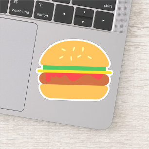 Snabb mathamburger Dekel Stämplingsdekal Klistermärken