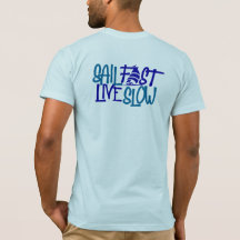 Snabb Nautical blue-utskrift på baksidan