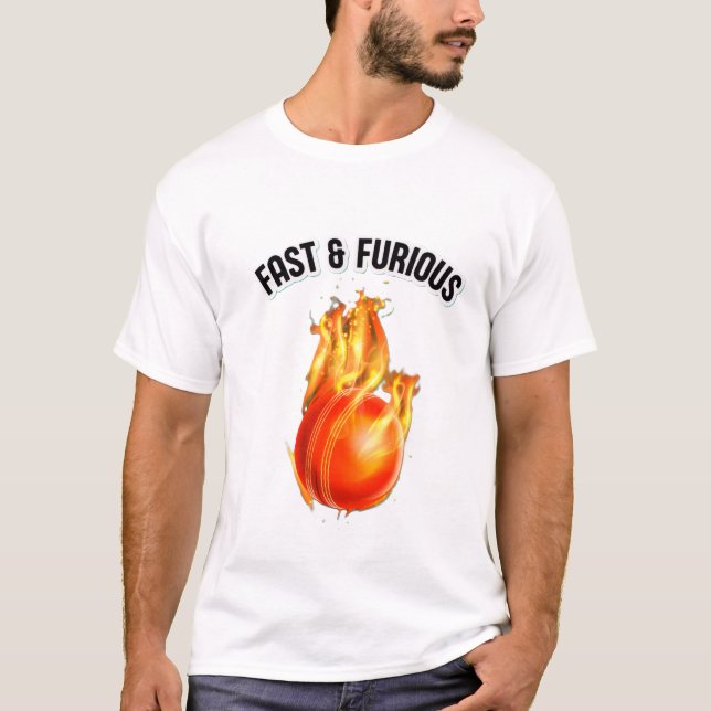 Snabb och lös cricketfart t shirt (Framsida)