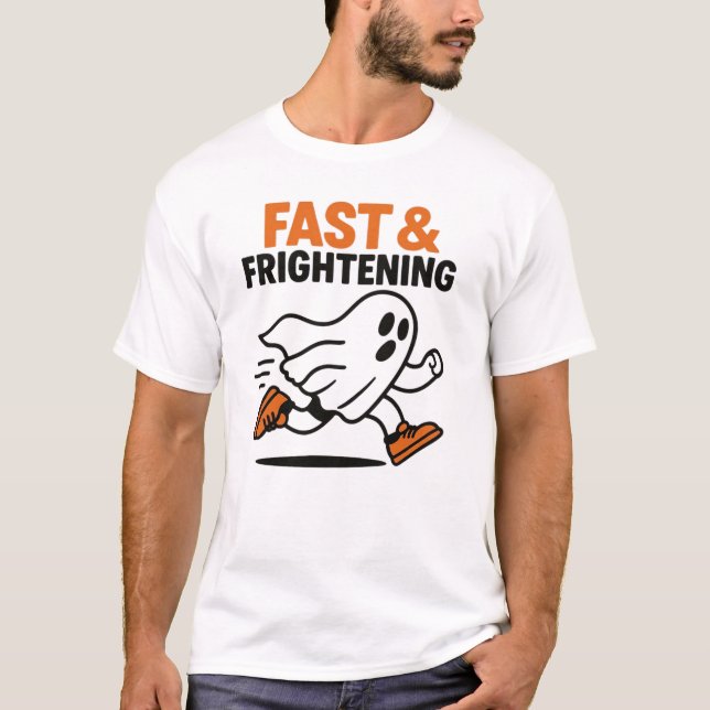 Snabb och skrämmande Halloween T-Shirt (Framsida)