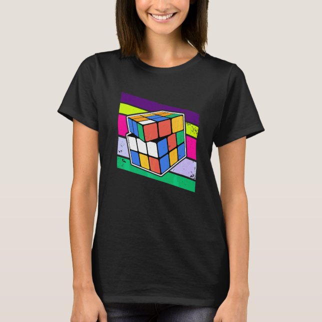 Snabb Rubiks Kub-pussel T Shirt (Framsida)