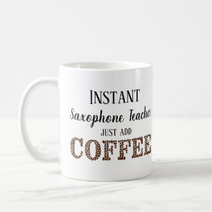Snabb saxofonlärare Lägg bara till kaffemusik Kaffemugg
