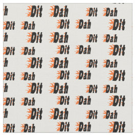 Snabb Sending Dits och Dahs Ham Radio Fabric Tyg