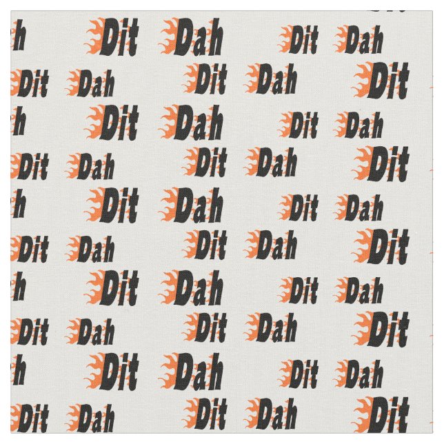 Snabb Sending Dits och Dahs Ham Radio Fabric Tyg (Närbild)