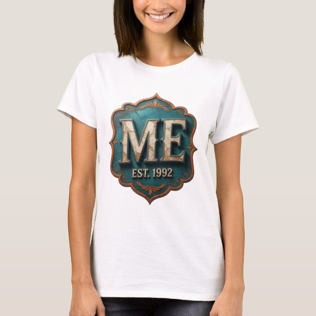 Snabb silver ME EST 1992 djärv design T Shirt (Framsida)