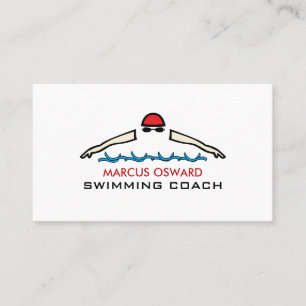 Snabb simmande ikon, swimming Coach och Lifeguard Visitkort