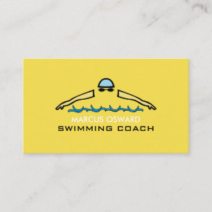 Snabb simmande ikon, swimming Coach och Lifeguard Visitkort