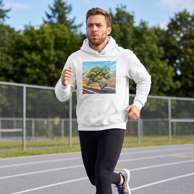 Snabb Sköldpadda Sprinter Atletisk Löpare Hoodie (Skapare uppladdad)