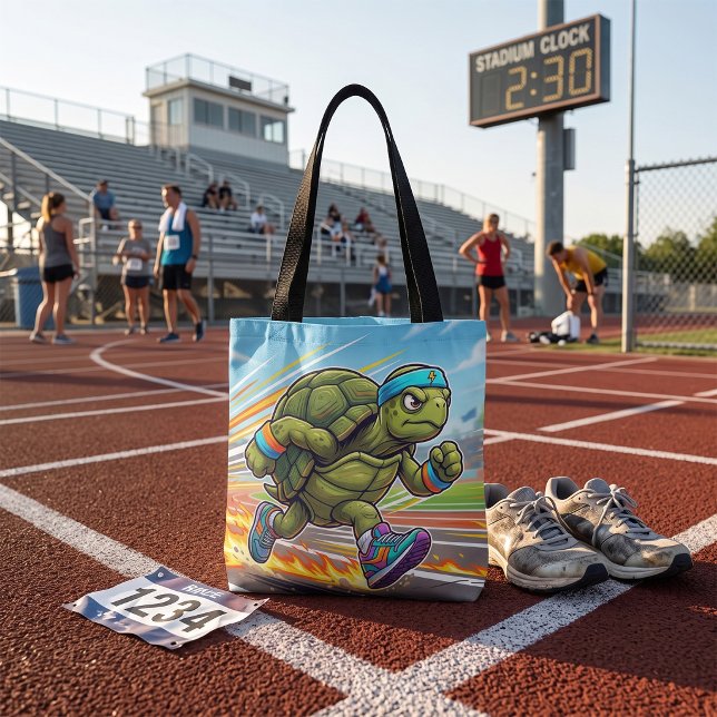Snabb Sköldpadda Sprinter Atletisk Löpare Tygkasse (Skapare uppladdad)