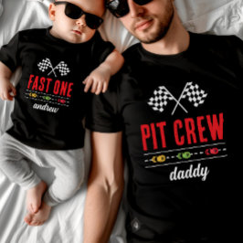 Snabb Svart Racingbil Baby T Shirt