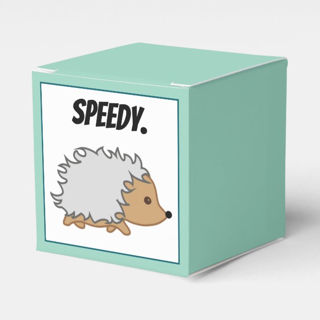 Snabb Tecknad av Hedgehog, Lung Fast Animal Presentaskar (Framsidan Sidan)