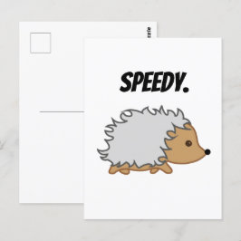 Snabb Tecknad av Hedgehog, Lung Fast Animal Vykort