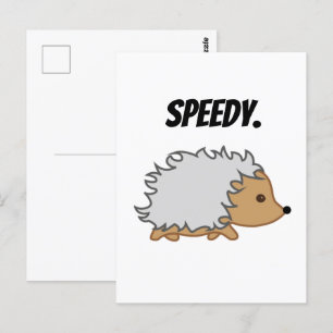 Snabb Tecknad av Hedgehog, Lung Fast Animal Vykort