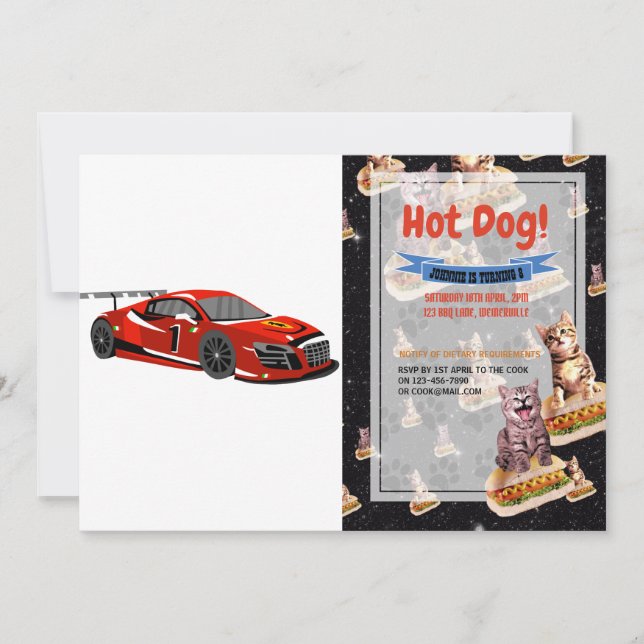 Snabb tecknad | Extreme tävling |Välj tillbaka fär Inbjudningar (Framsida)