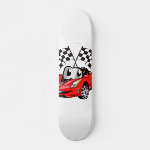 Snabb tecknad flagga tävling - Välj tillbaka fä Mini Skateboard Bräda 18,5 Cm