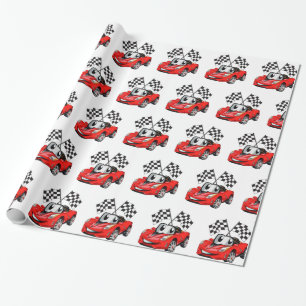 Snabb tecknad flagga tävling - Välj tillbaka fä Presentpapper
