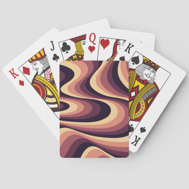 Snabb utformning av lila, rosa och beige abstrakt casinokort (Baksidan)