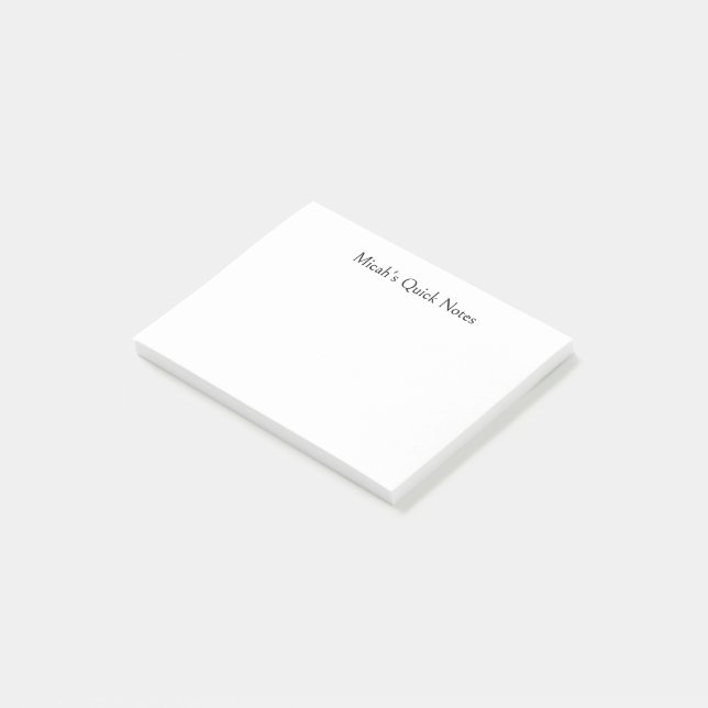 Snabba anteckningar, idéer, modern enkel minimal,  post-it block (Vinklad)