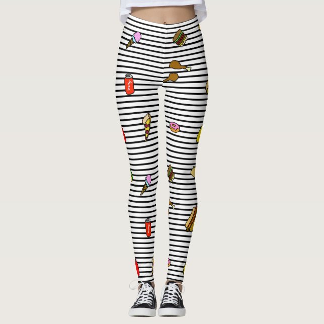 Snabba foderstrimlade baljväxter leggings (Framsida)