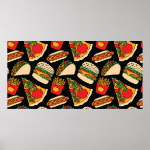 Snabba matpizzabagare, fransk-pinne poster