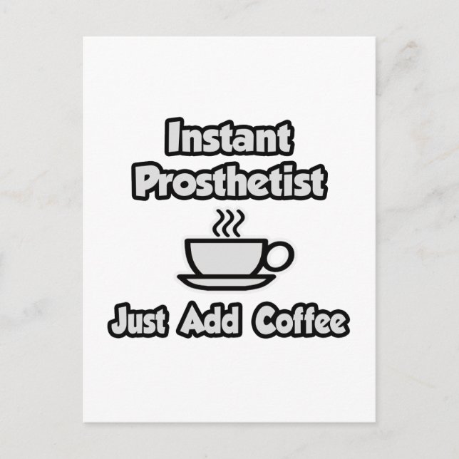Snabba protestanter ... Lägg bara till kaffe Vykort (Framsida)