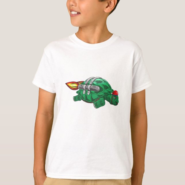 Snabba raketsköldpadda t shirt (Framsida)