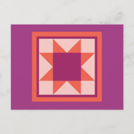 Snabba vykort - Sawtooth Star (rosa/orange)