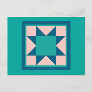 Snabba vykort - Sawtooth Star (teal/blue)