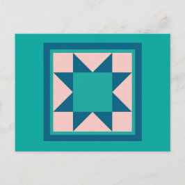 Snabba vykort - Sawtooth Star (teal/blue)