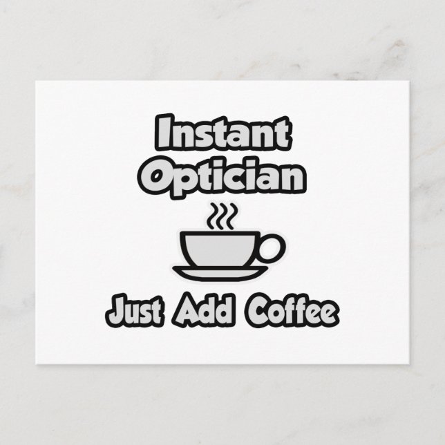 Snabbalternativ.. Lägg bara till kaffe Vykort (Framsida)