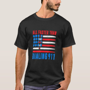 Snabbare än 911 4:e juli 2:a Amentm T Shirt