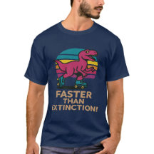 Snabbare än utfällning - Roller Skating Dino Tee