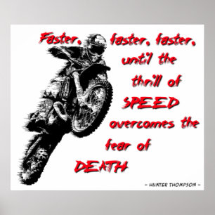 Snabbare Dirt Bike Motocross Affisch