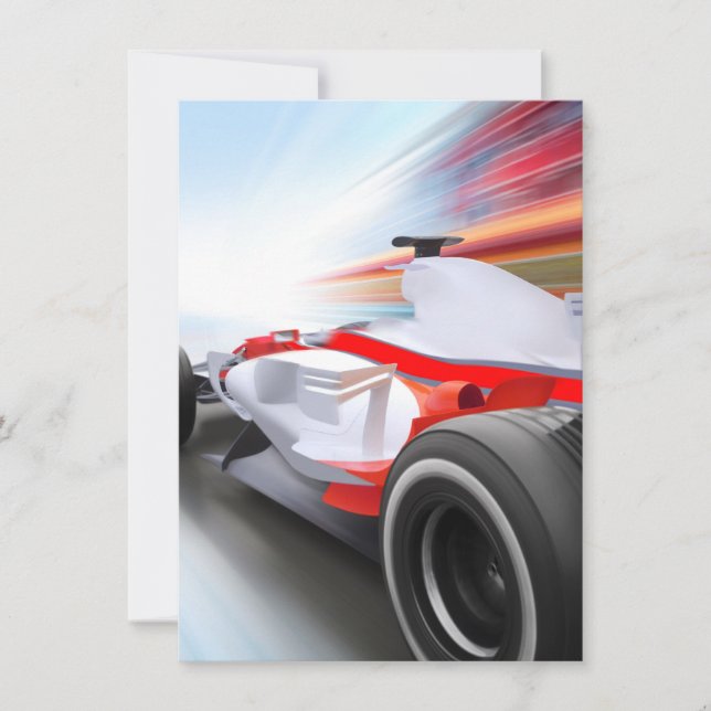 Snabbare röd Tävling-bil (Framsida)