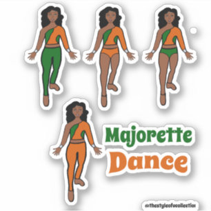 Snabbbyte Dancerdekaler Grön Orange Klistermärken
