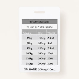 Snabbdosering RE: Succinylcholine RSI Paralytic