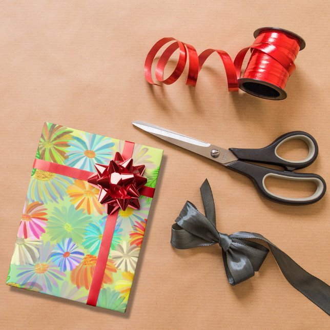 SNABBFLÖDEN OCH FLOMMAR AV TROPISKT LÖV VATTENFÄRG PRESENTPAPPER (Skapare uppladdad)