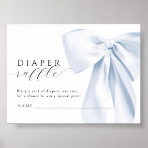 Snabbhämtning av Blue Bow Baby Shower Poster