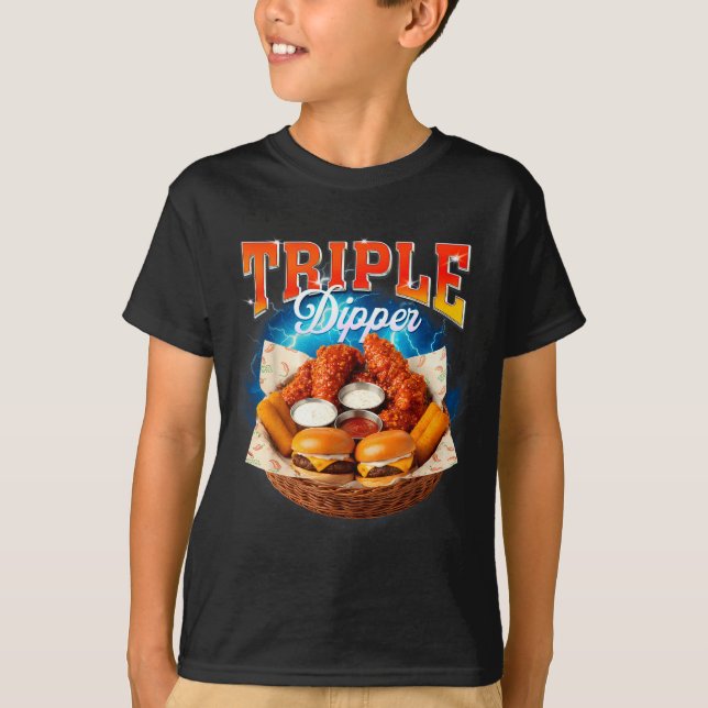 Snabbmat Hamburger Kycklingnugget Matbloggare Trip T Shirt (Framsida)